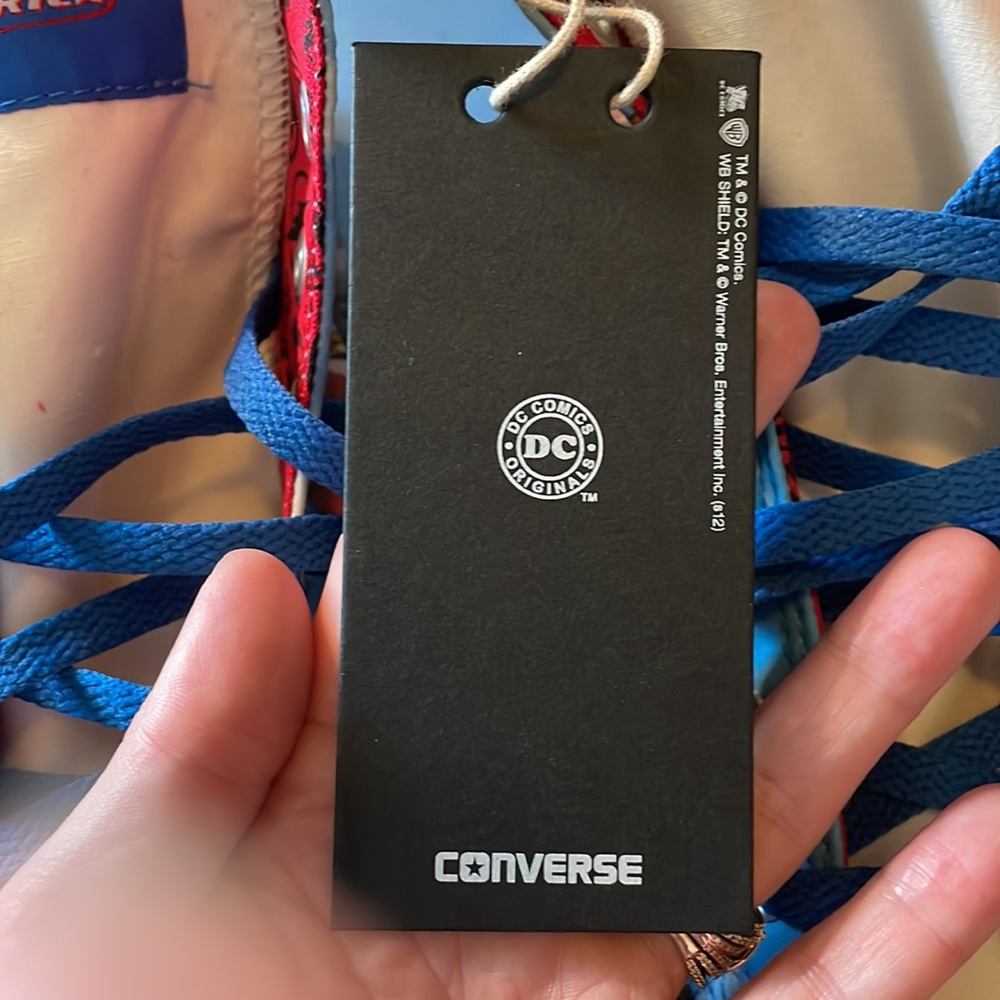 Converse Justice League Blue Multi-Color High Tops - Picture 6 of 6